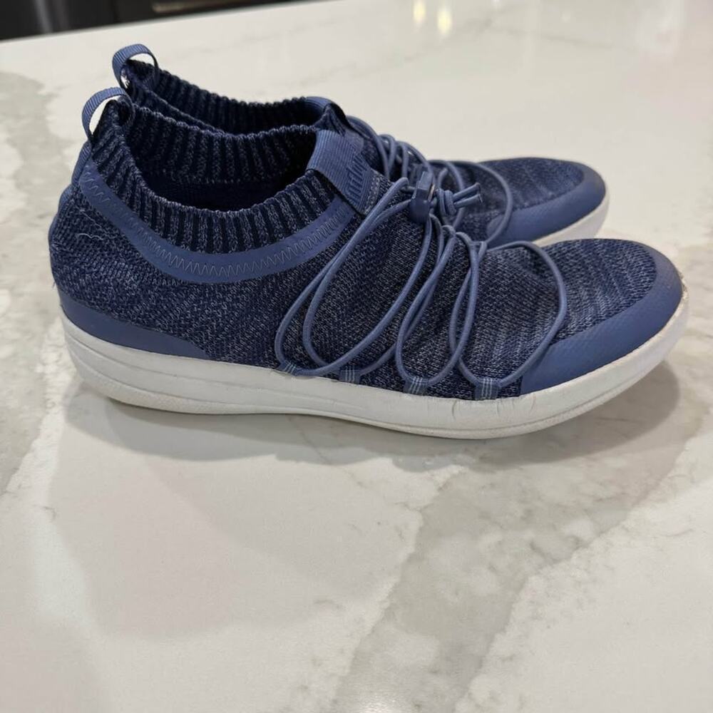 Fitflop Uberknit SlipOn Ghillie Athletic Sneaker Womens8.5 Blue Running Training